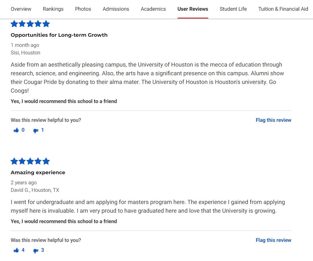 ĐH Houston có tốt không?