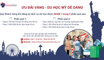 ưu đãi vàng du học mỹ dễ dàng